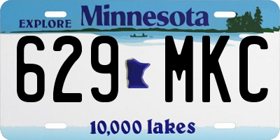 MN license plate 629MKC