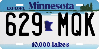 MN license plate 629MQK