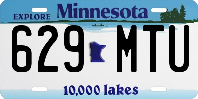 MN license plate 629MTU