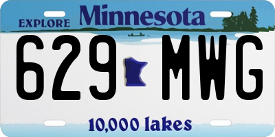 MN license plate 629MWG