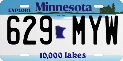 MN license plate 629MYW