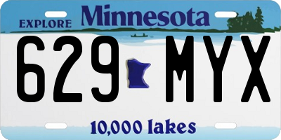 MN license plate 629MYX