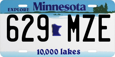 MN license plate 629MZE