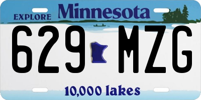MN license plate 629MZG