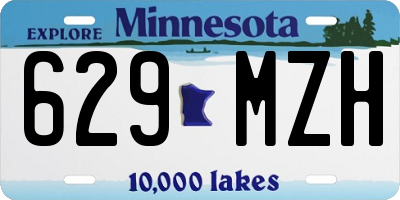MN license plate 629MZH