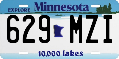 MN license plate 629MZI