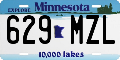 MN license plate 629MZL