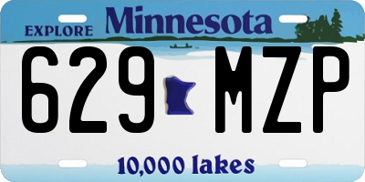MN license plate 629MZP