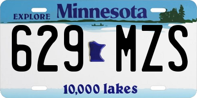 MN license plate 629MZS