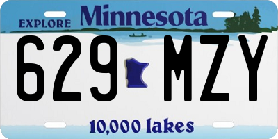 MN license plate 629MZY