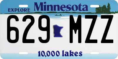 MN license plate 629MZZ