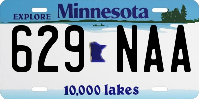 MN license plate 629NAA