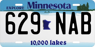 MN license plate 629NAB