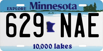 MN license plate 629NAE