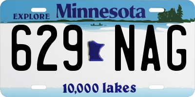 MN license plate 629NAG