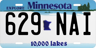 MN license plate 629NAI