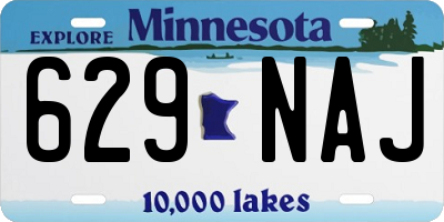 MN license plate 629NAJ