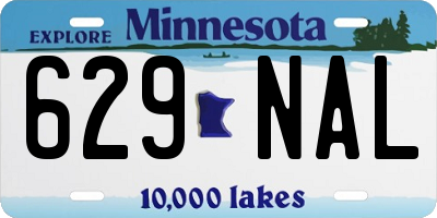 MN license plate 629NAL