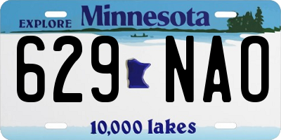 MN license plate 629NAO