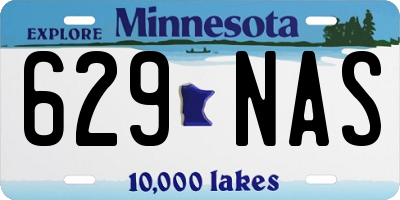 MN license plate 629NAS