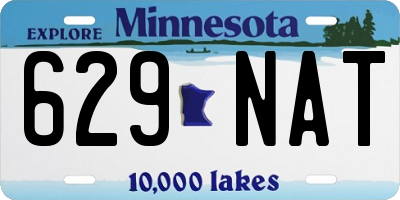 MN license plate 629NAT