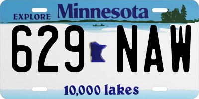 MN license plate 629NAW