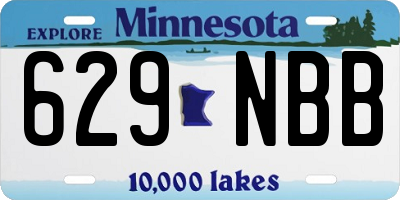 MN license plate 629NBB