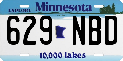 MN license plate 629NBD