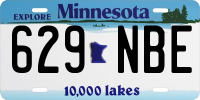 MN license plate 629NBE