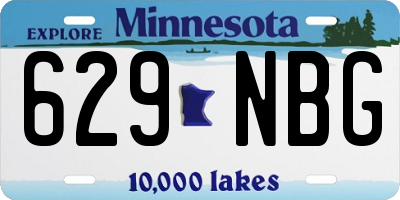 MN license plate 629NBG