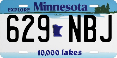MN license plate 629NBJ