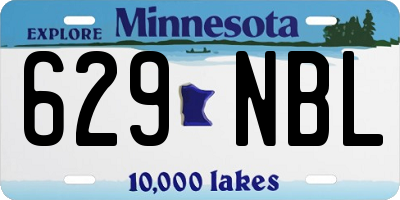 MN license plate 629NBL