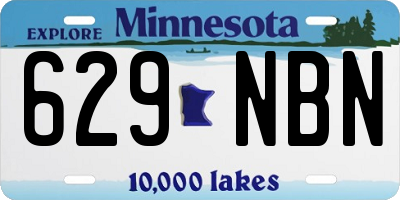 MN license plate 629NBN
