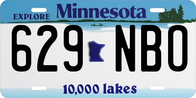 MN license plate 629NBO