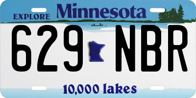MN license plate 629NBR