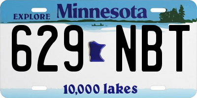 MN license plate 629NBT