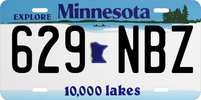 MN license plate 629NBZ