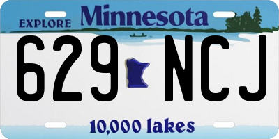 MN license plate 629NCJ