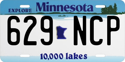 MN license plate 629NCP