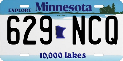 MN license plate 629NCQ