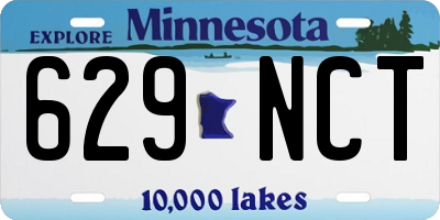 MN license plate 629NCT