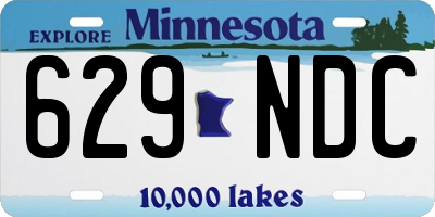 MN license plate 629NDC