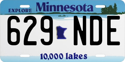 MN license plate 629NDE