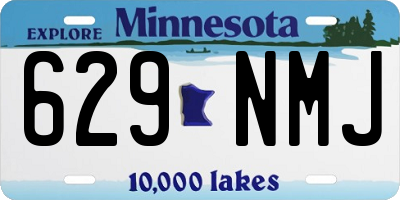 MN license plate 629NMJ
