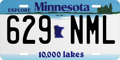 MN license plate 629NML