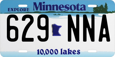 MN license plate 629NNA