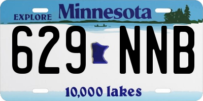 MN license plate 629NNB