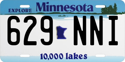 MN license plate 629NNI