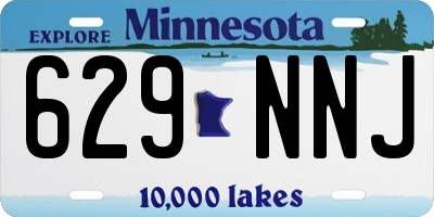 MN license plate 629NNJ