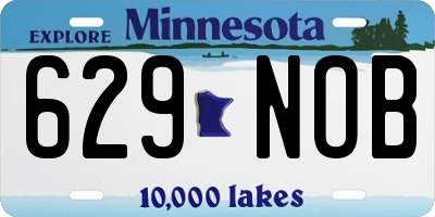 MN license plate 629NOB